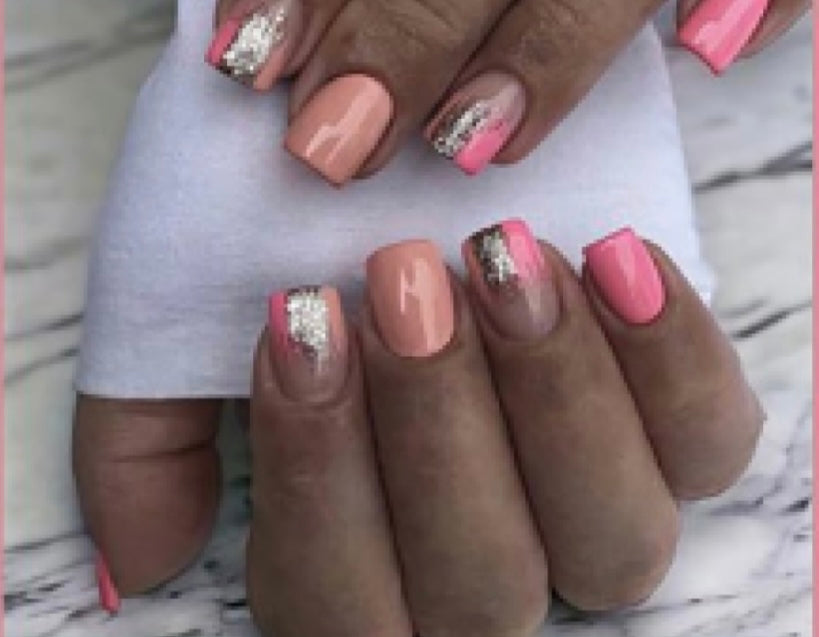 Peachy Pink PI Press On Nails