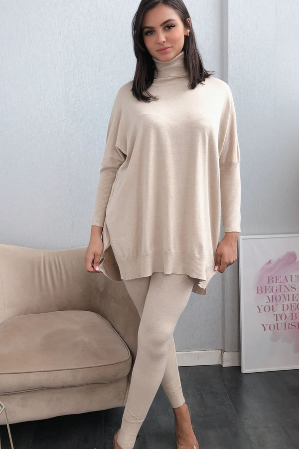 Polo neck lounge set hot sale