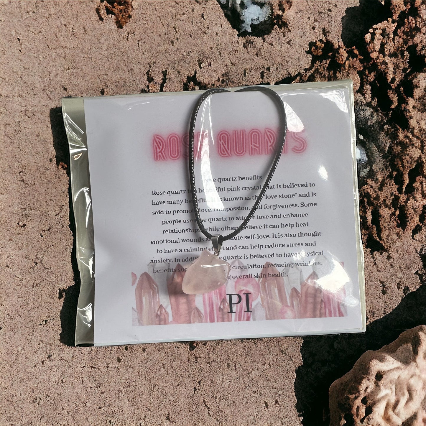 Rose Quartz PI Pendent