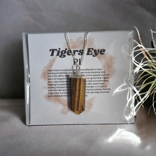 Tigers Eye PI Pointed pendent