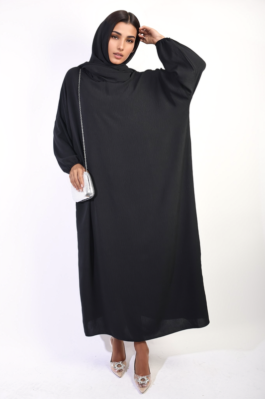 Long Sleeve Closed Abaya Maxi Dress