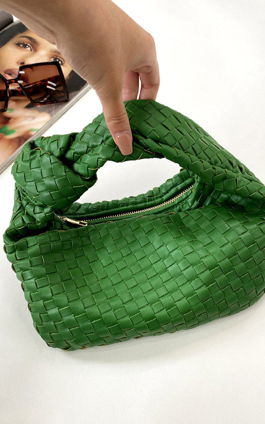 Faux Leather Quilted Handbag